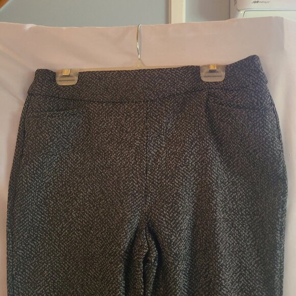 Chico's Black & Silver Women's Ankle Pants, Sz. 2R or Large Stretch Fabric - Picture 3 of 4